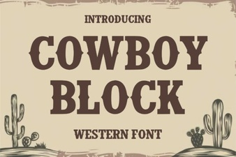 Cowboy Block Font Inspiration for Western Designs