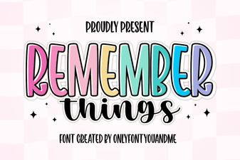 Creative Design Ideas Using Remember Things Font