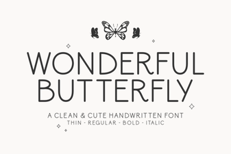 Wonderful Butterfly Font: Elegant Design Inspiration