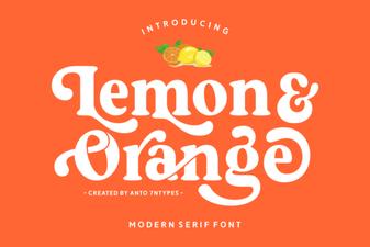 Lemon and Orange Font: Creative Typography for Design